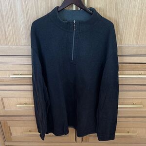 Tommy Bahama Black Zip-Up Men's Sweater